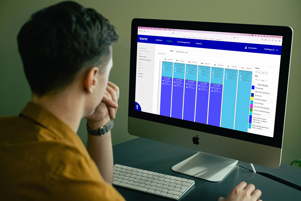 Parking Schedule and Rate Management Interface