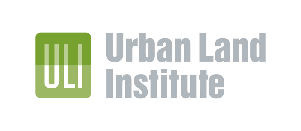 Urban Land Institute logo with green square and ULI lettering alongside gray text